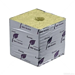 HUGO - GRODAN - HUGO ROCK WOOL CUBE WITH HOLE | 15x15x15h cm