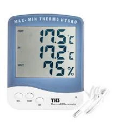 THMMSD2 - DIGITALES THERMO-HYGROMETER MIT GROSSEM DISPLAY UND 1,5 M SONDE.