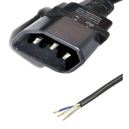CAH0505CO - ELEKTRISCHES KABEL 3X1,5 LÄNGE 0,5M MIT IEC STECKER UND NICHT UMMANTELTEN DRÄHTEN