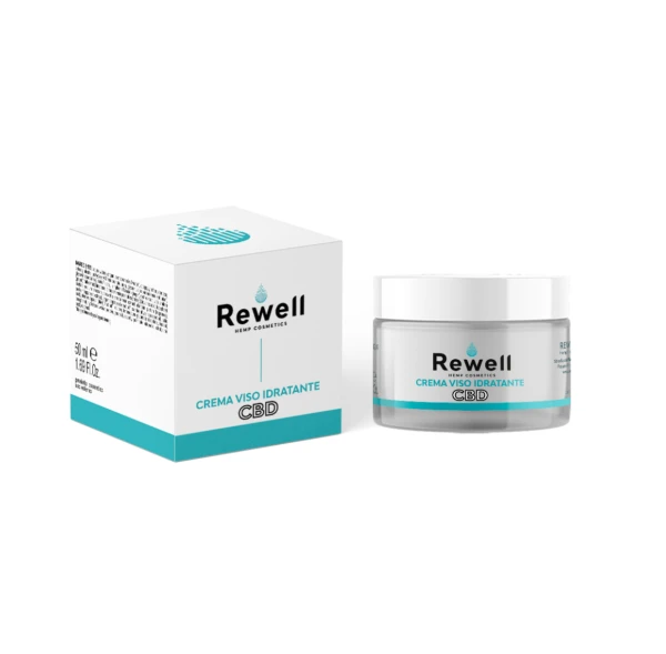 RE0010 - REWELL - FEUCHTIGKEITSGESICHTSCREME MIT CBD | 50ml 250mg CBD