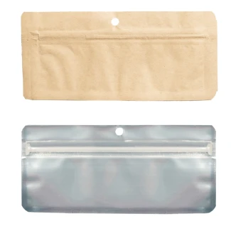 PACK0050 - QNUBU - ZIP BAG ANTI-ODOR KRAFT | PREROLLS, EDIBLES AND STEAM PENS 50pcs