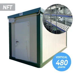 LAB005 - INDOORLINE - VORGEFERTIGTES VERTIKALES LABOR 480 PFLANZEN - NFT | 600x240x270h cm
