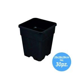 60026BOX - BOX SQUARE POTS | 28x28x28h cm - 14L - 30pcs.