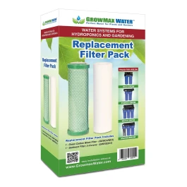 GMWPACK10 - GROWMAX WATER - ACTIVATED CARBON AND SEDIMENT REPLACEMENT FILTER KIT FOR ECO GROW, POWER GROW, MEGA GROW AND MAXQUARIUM