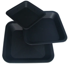 SV13N - SQUARE SAUCER 14X14X3 BLACK
