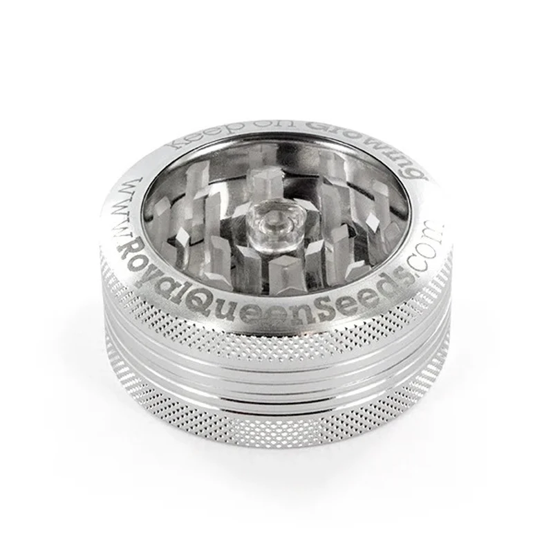 RQSGR001 - ROYAL QUEEN SEEDS - GRINDER WITH TRANSPARENT LID | 48mm