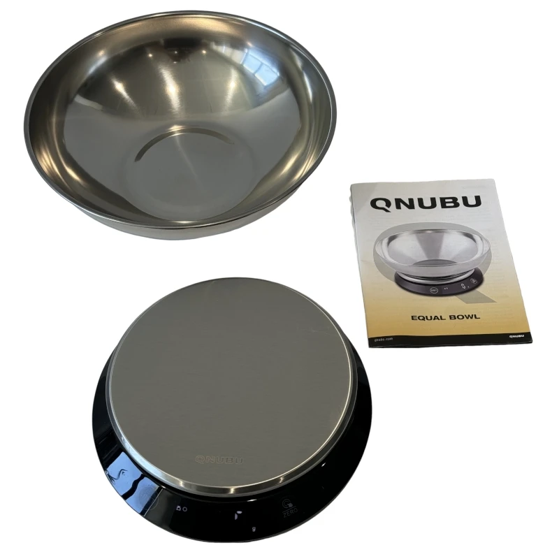 PESO0001 - QNUBU - BALANZA DIGITAL ACERO INOXIDABLE | EQUAL BOWL - MAX 5 KG PASO 1G