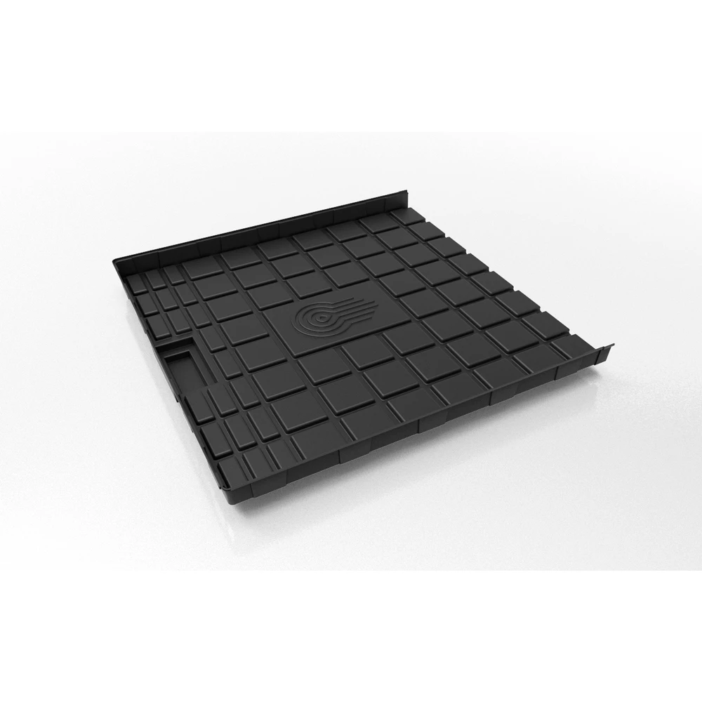 ILMRBSTF120 - HIDROLABHIDROPONIA - BANDEJA DE DRENAJE MODULAR ABS NEGRO 120X120X10H CM