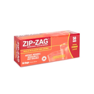 250010 - BOLSAS ZIP-ZAG - BOLSA L CON CIERRE ULTRARESISTENTE | 250gr 50pcs