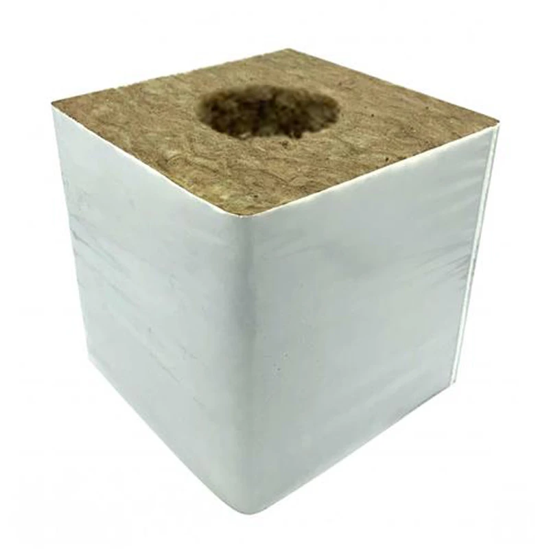 15X15X15 - INDOORLINE - CUBO DE LANA DE ROCA CON AGUJERO | 15x15x15h cm