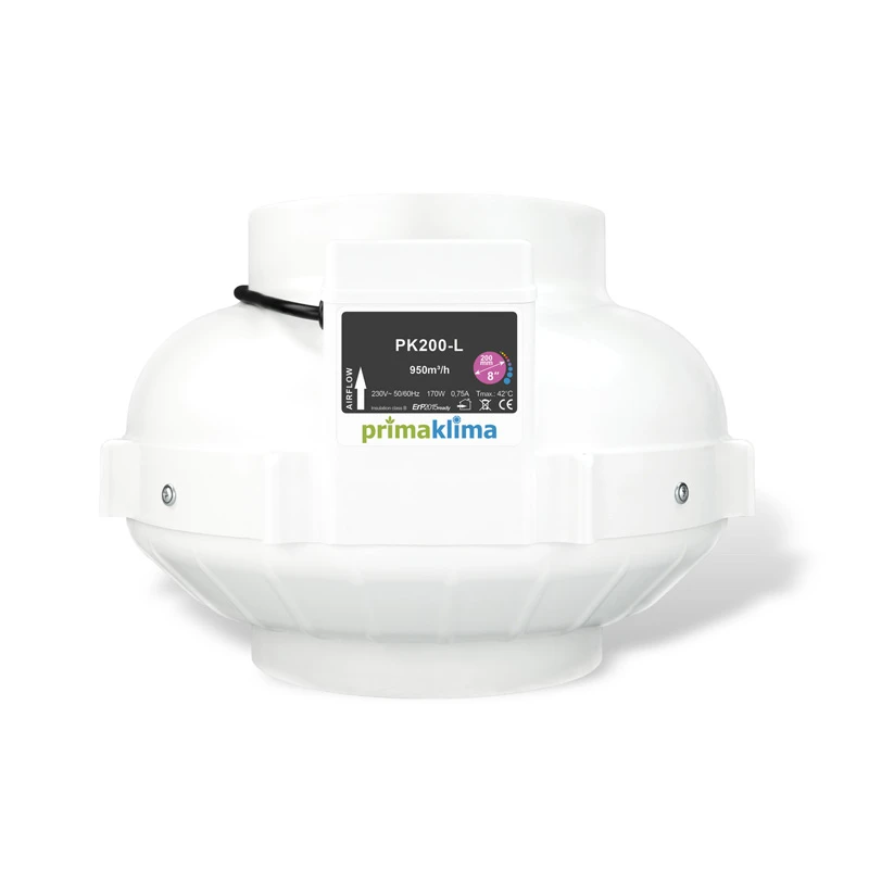 PK200-L - PRIMERA KLIMA - ASPIRADOR PK200-L 1 VELOCIDAD | Ø 200mm - 950m3/h