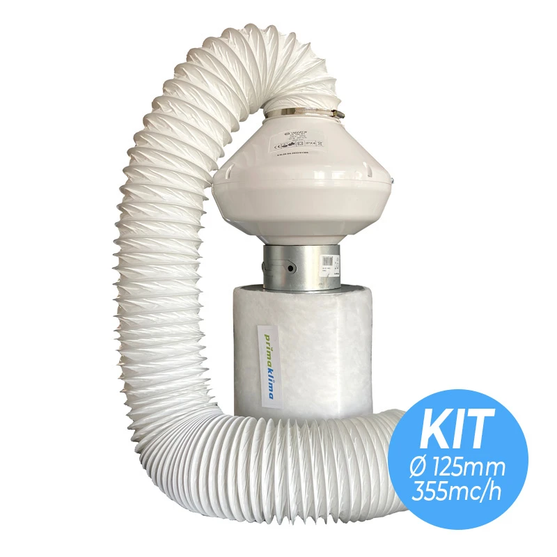 KVENT125 - KIT DE SUCCIÓN Y FILTRACIÓN 125 | Ø125mm - 360mc/h