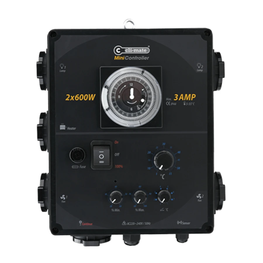 MH3 - CLI-MATE - MINI CONTRÔLEUR | LAMPES 2X600W TEMPÉRATURE | 3A