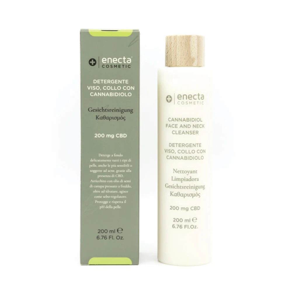 ENFANEC - ENECTA - FACE NECK CLEANSER WITH CANNABIDIOL | 200mg CBD | 200ml