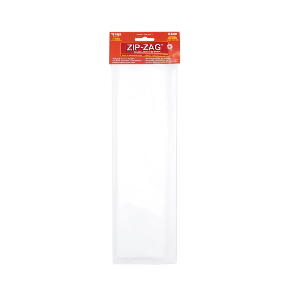 250012 - SACS ZIP-ZAG - XL SAC DE FERMETURE ULTRARESISTANT | 1kg 10pcs