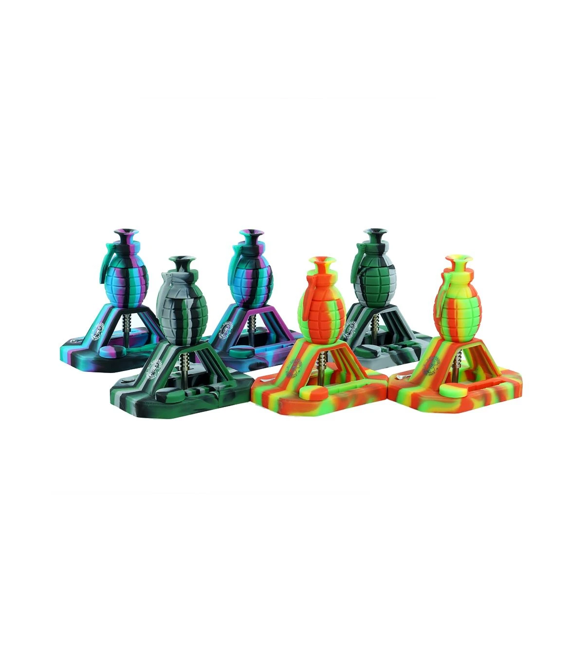 MAEX0150 - QNUBU - COLLECTEUR DE NECTAR EN SILICONE "GRENADE" AVEC POINTE EN TITANE | 16 CM
