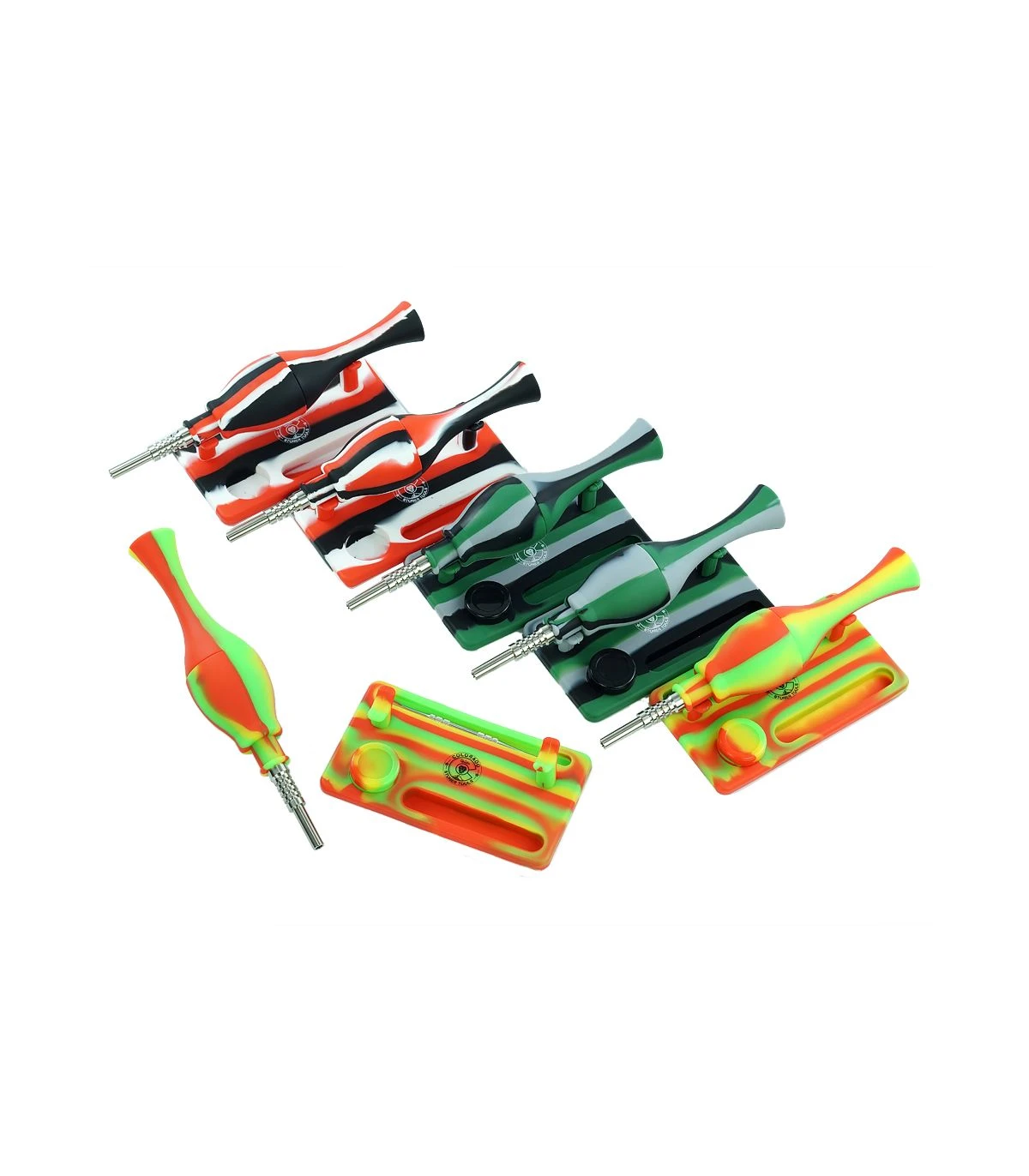 MAEX0144 - QNUBU - COLLECTEUR DE NECTAR EN SILICONE 'COLORADO' AVEC POINTE EN TITANE | 14 CM