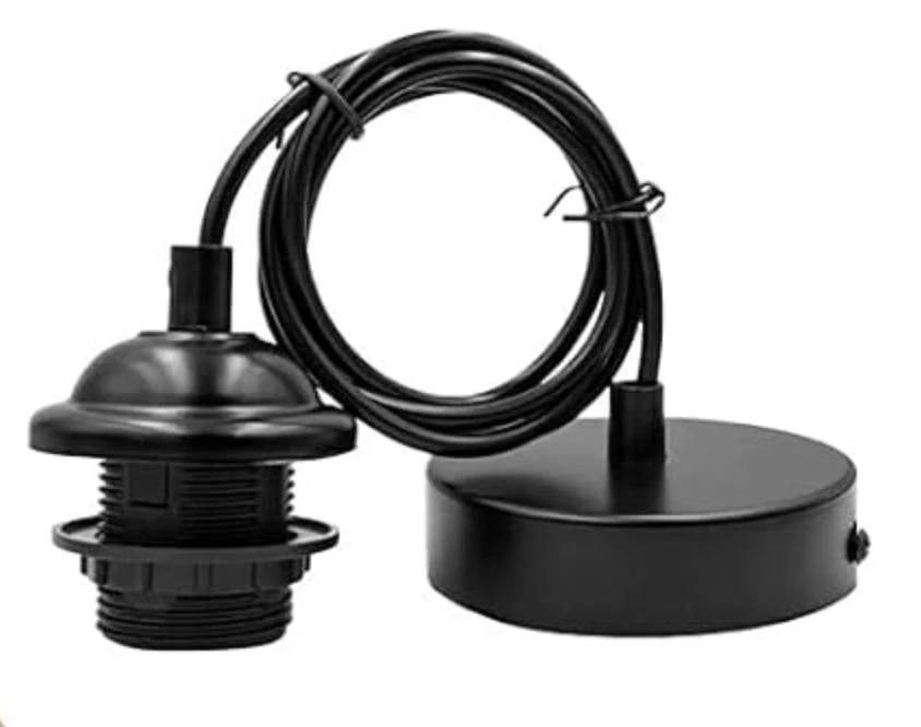 ORTOLEDPORE27SOF - SUPPORT DE LAMPE SUSPENDUE DE PLAFOND E27 AVEC CÂBLE