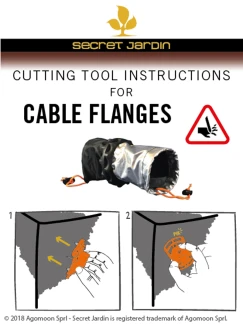 SECRET JARDIN - KIT CABLE FLANGE + STRUMENTO DI TAGLIO | Ø70mm