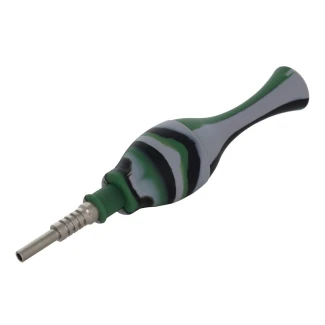 QNUBU - NECTAR COLLECTOR KIT "COLORADO" IN SILICONE CON PUNTA IN TITANIO | COLLECTOR WITH TITANIUM TIP 14 CM