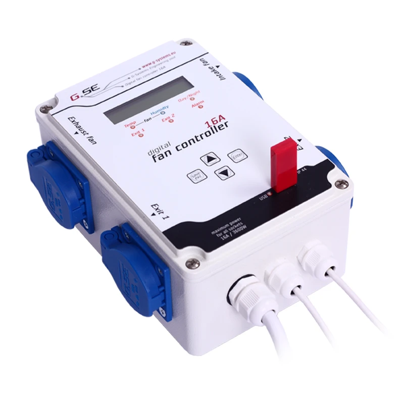 FC20216EUUSB - GSE - FANCONTROLLER 16A 4 VIE TEMPERATURA, UMIDITA' E TIMER CON USB