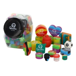 MAEX0153 - QNUBU - MIX CONTENITORI IN SILICONE CON DISPLAY | TAGLIA L 58pz